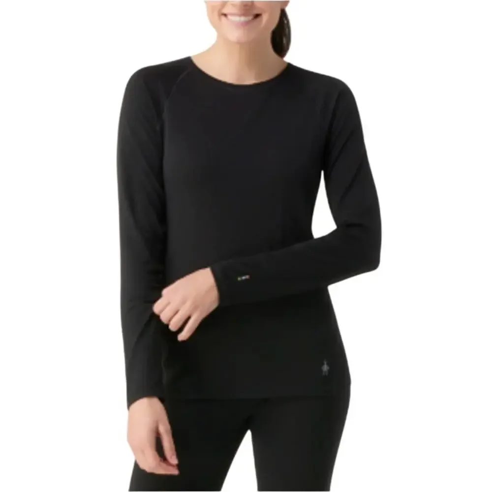 Smartwool Black Classic All-Season Merino Base Layer Crew Top Size L